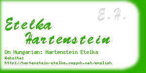 etelka hartenstein business card